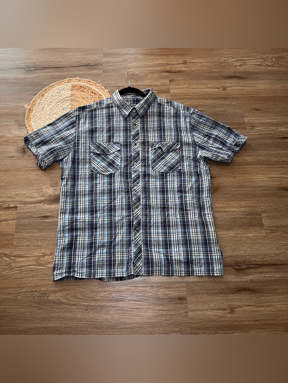 KUHL Suncel Mens Plaid Button Up Short Sleeve Shirt